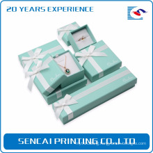 SenCai popular design Jewelry packing paper box with decorative ribbon